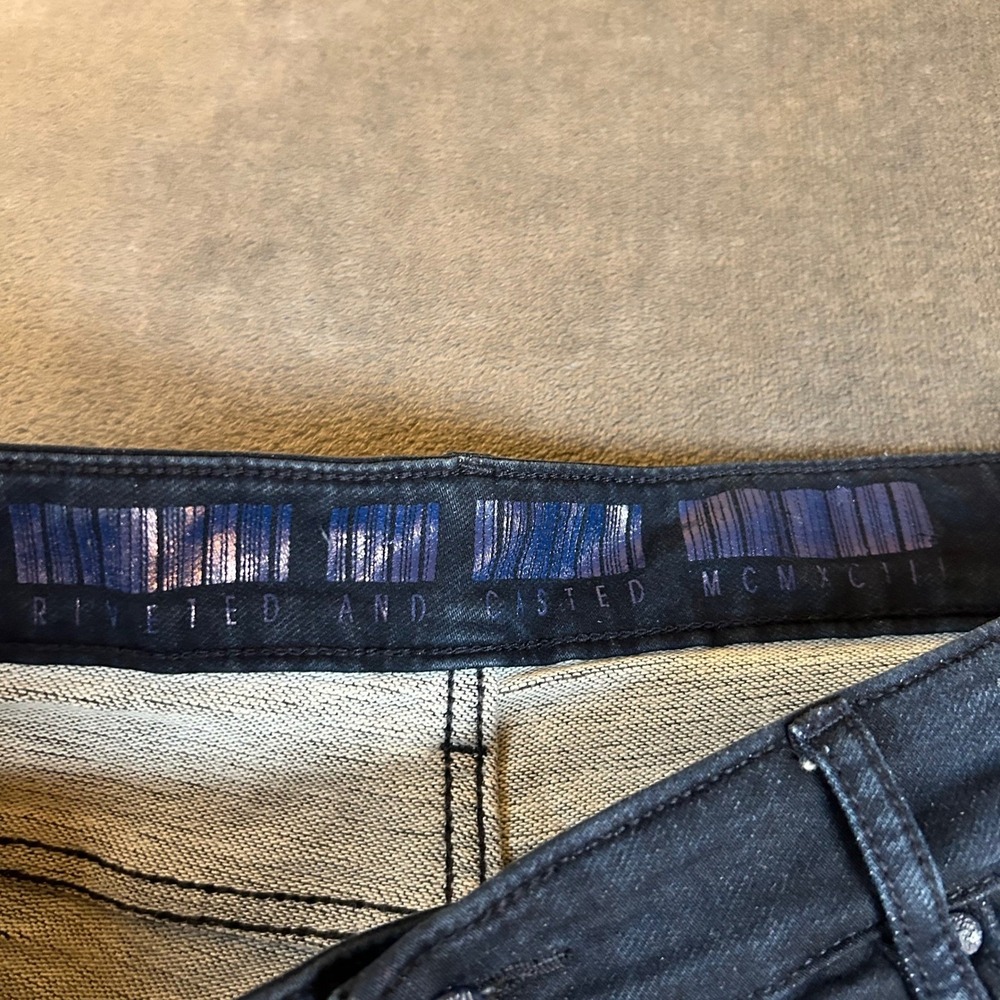 Richlook JNS Riveted and Casted Jeans Mens fits 36x29" Dark Blue Straight Fit - Picture 3 of 14